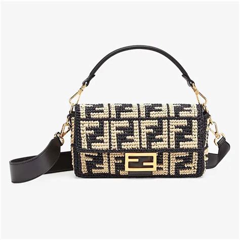 fendi bag raffia|raffia bag with black trim.